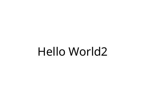Hello World2