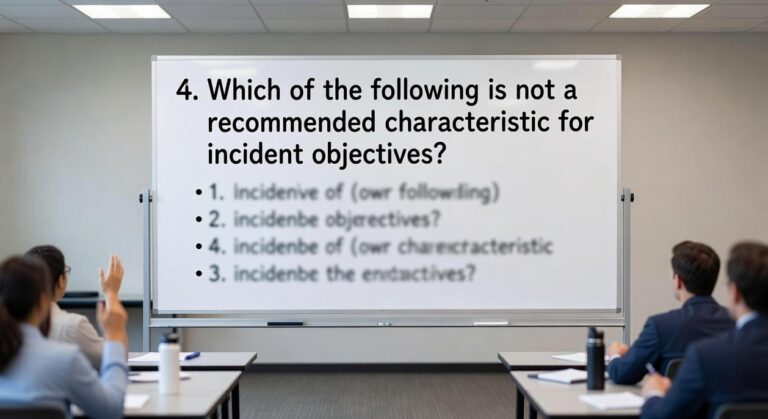 4. which of the following is not a recommended characteristic for incident objectives?