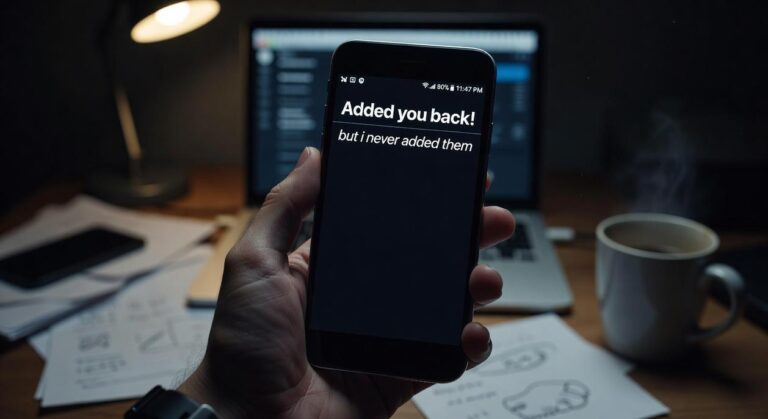 added me back on snapchat but i never added them