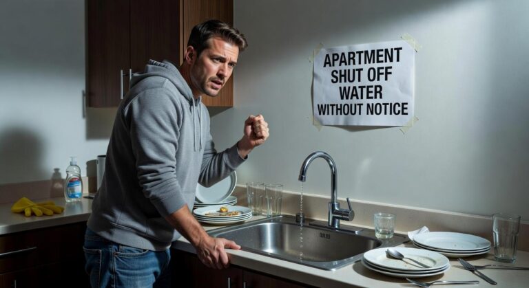 apartment shut off water without notice