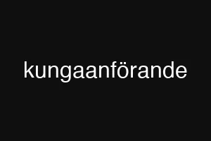 kungaanförande