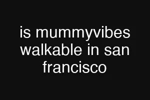 is mummyvibes walkable in san francisco